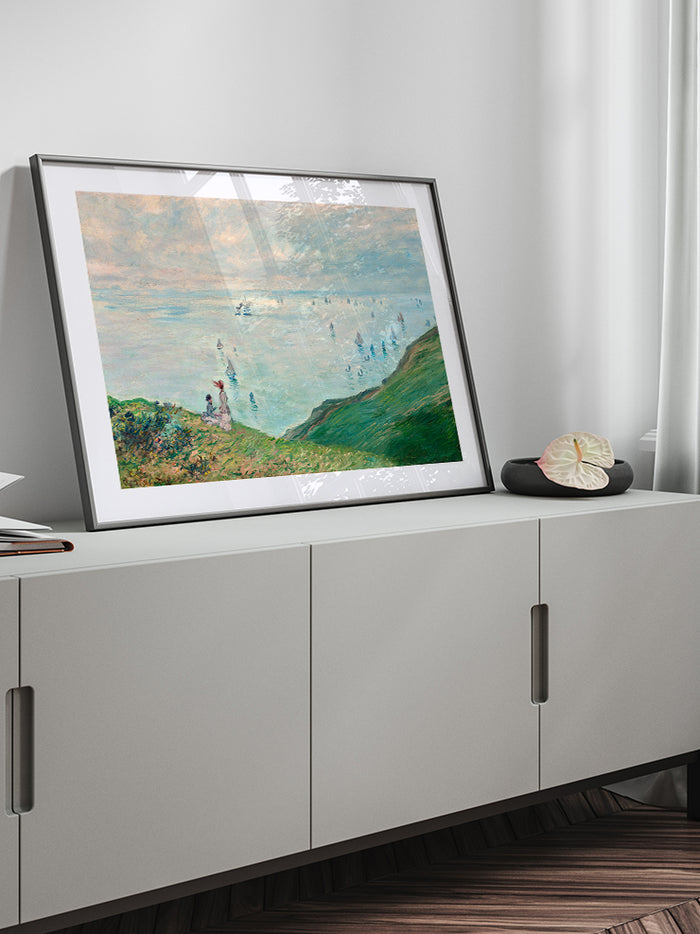 Monet Cliffs at Pourville - Art Print Poster
