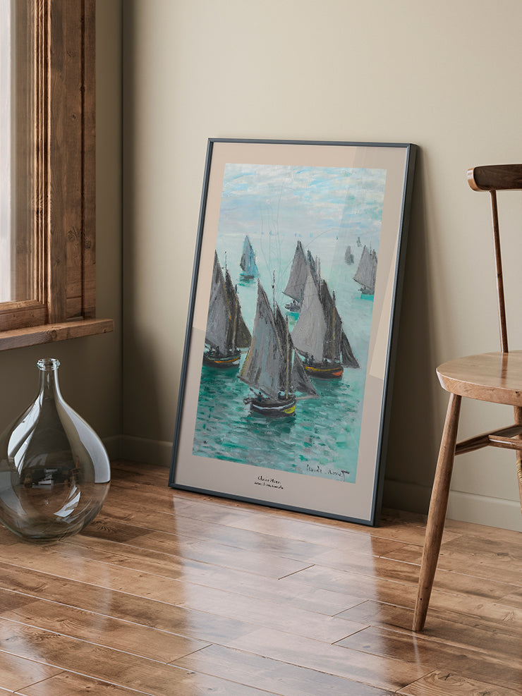 Monet Fishing Boats, Calm Weather - Art Print Poster