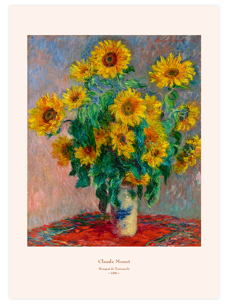Monet Flowers in Vase - Poster Seti Duo Poster