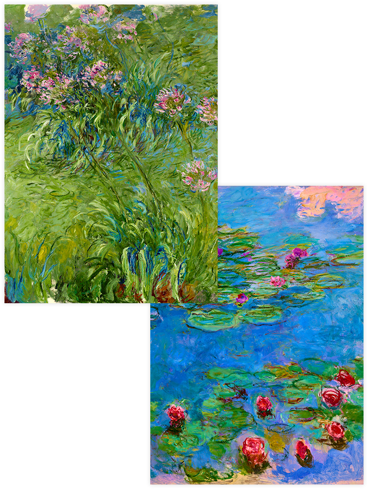 Monet Flowers - Poster Seti Duo Ünlü Ressamlar Poster
