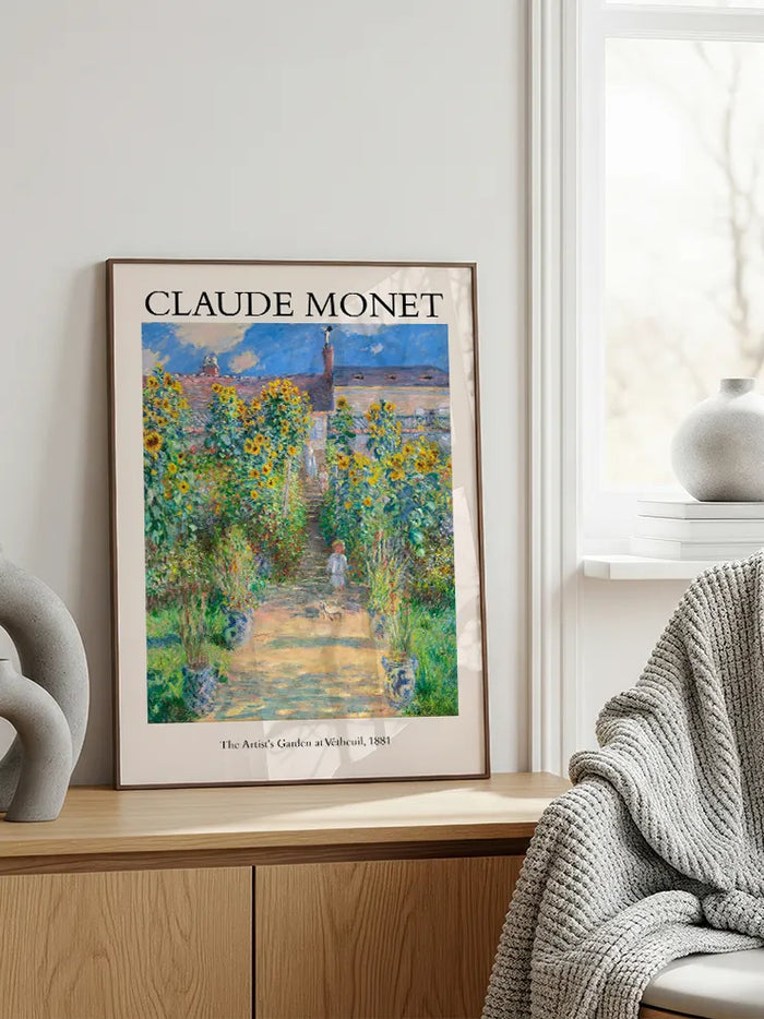 Monet The Artist's Garden At Vetheuil - Art Print