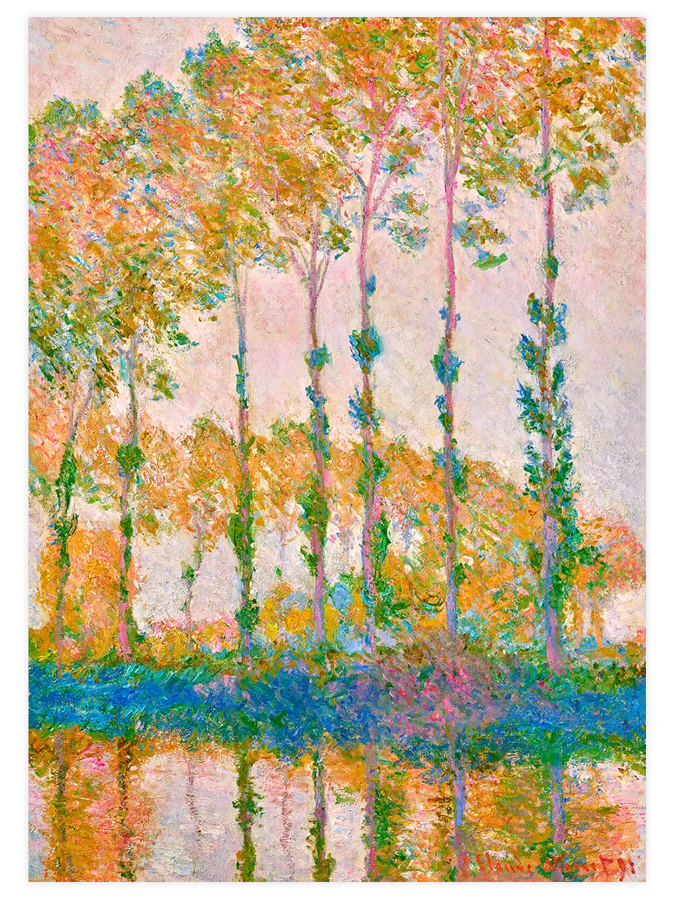 Monet Poplars on the Banks of the Epte, Autumn - Art Print