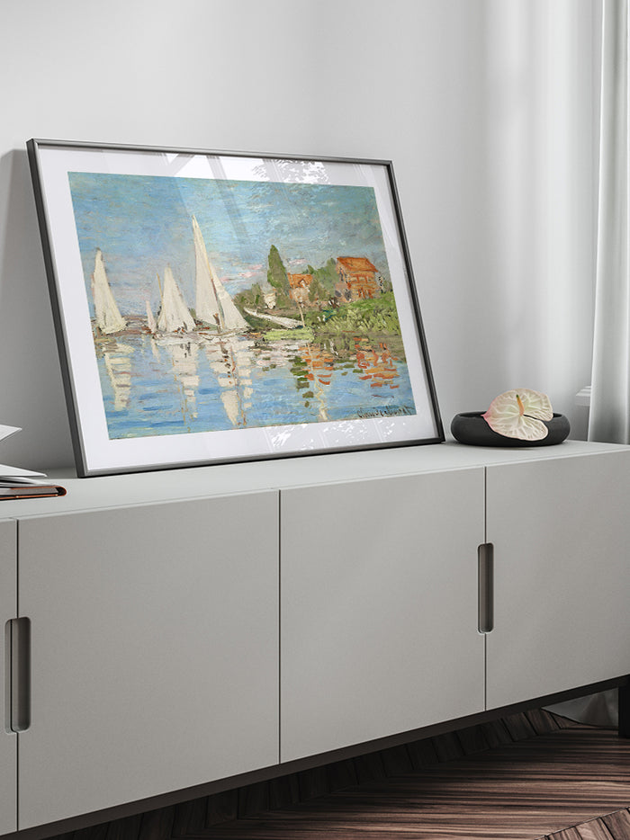 Monet Regatta at Argenteuil- Art Print Poster