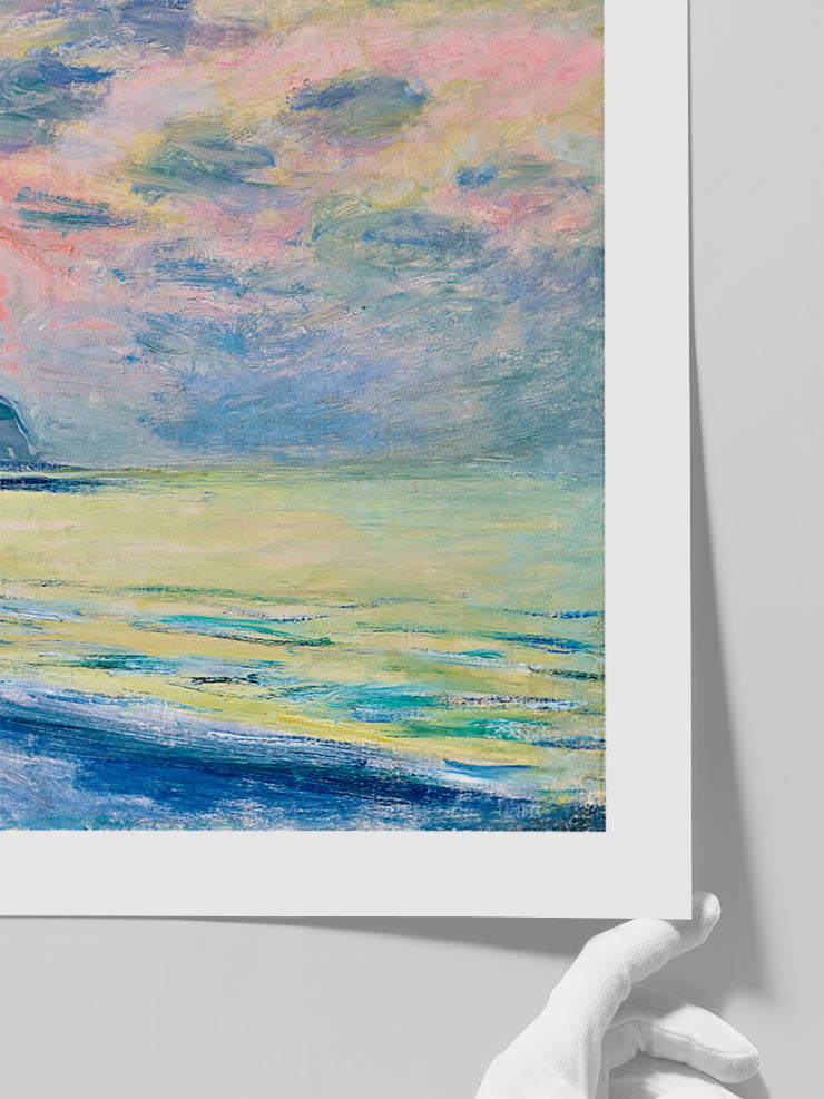 Monet Sunset, Foggy Weather, Pourville - Art Print Poster