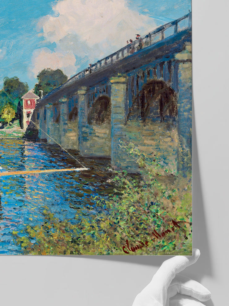 Monet The Bridge at Argenteuil - Art Print Poster