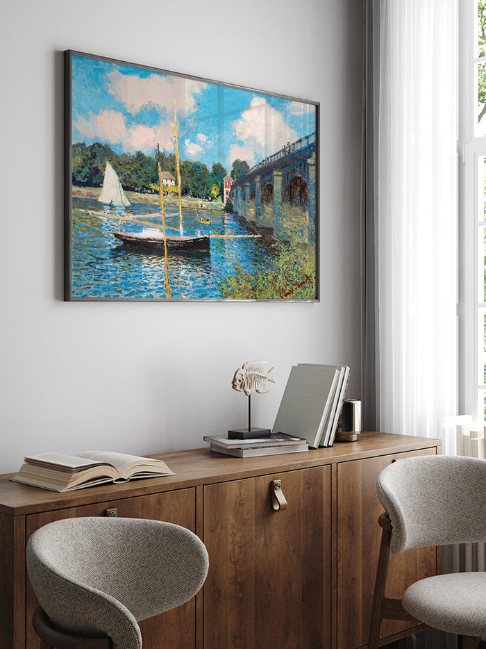 Monet The Bridge at Argenteuil - Art Print Poster