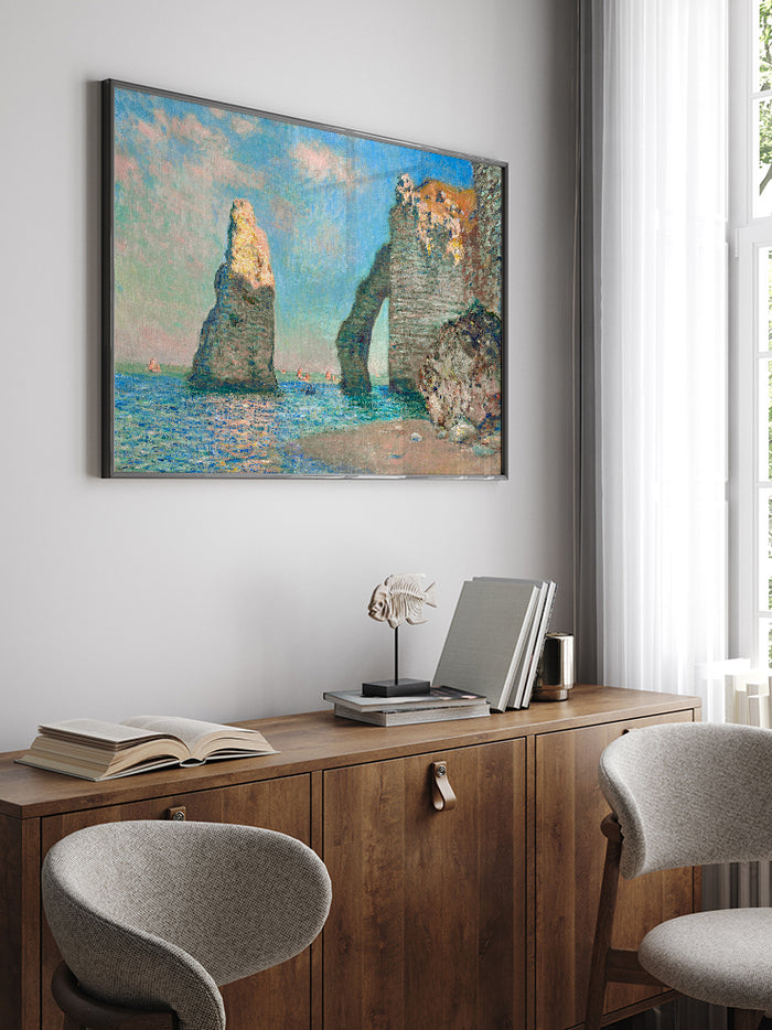 Monet The Cliffs at Étretat - Art Print Poster