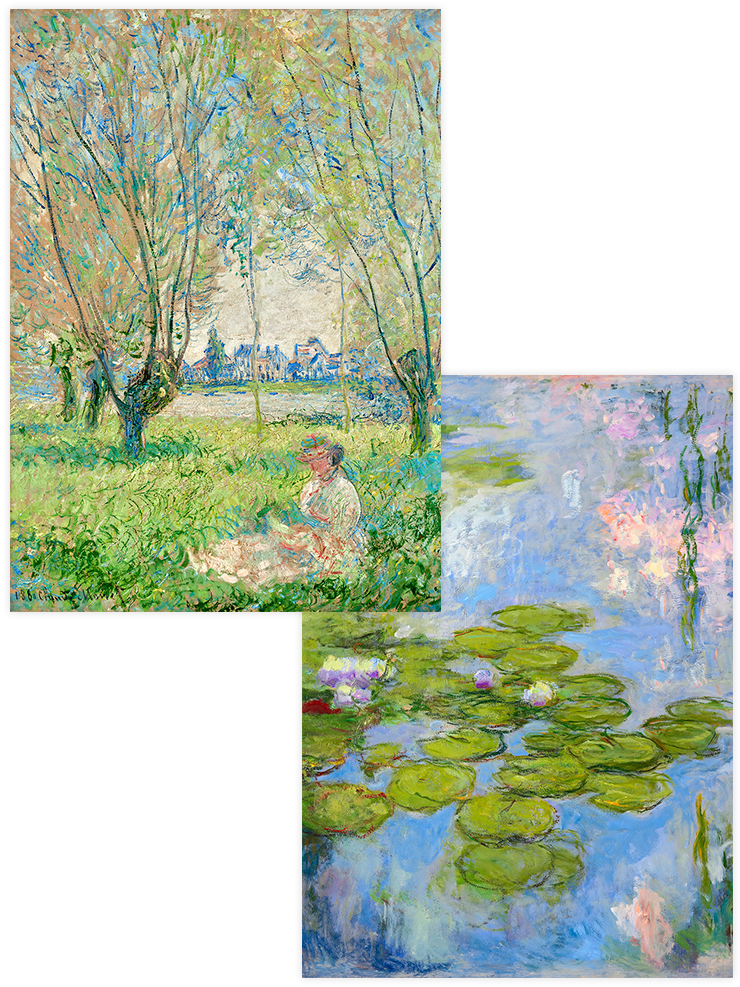 Monet Water Lilies - Poster Seti Duo Ünlü Ressamlar Poster