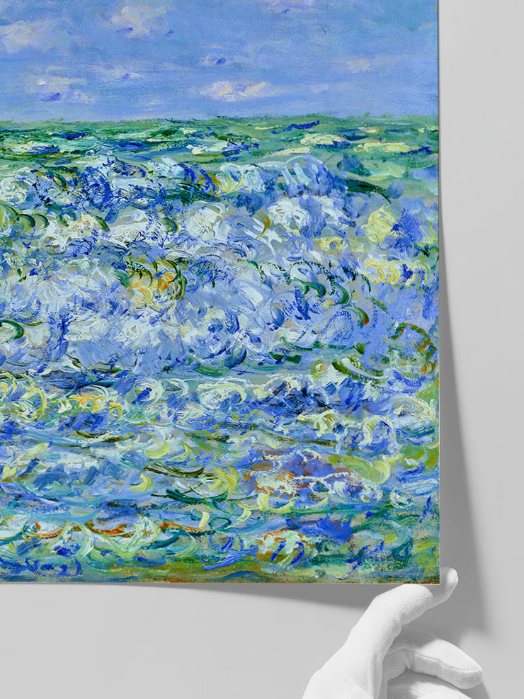 Monet Waves Breaking - Art Print Poster