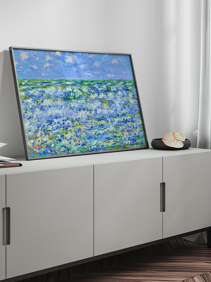 Monet Waves Breaking - Art Print Poster