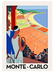 Vintage Monte Carlo Poster - Giclée Baskı