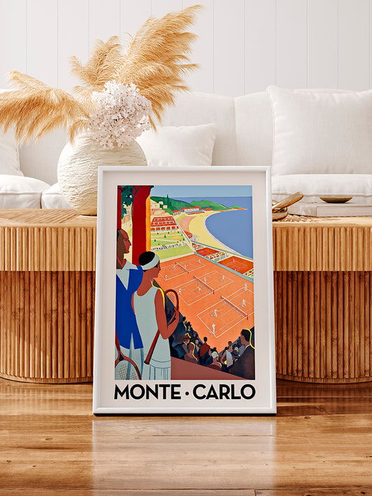 Vintage Monte Carlo Poster - Giclée Baskı