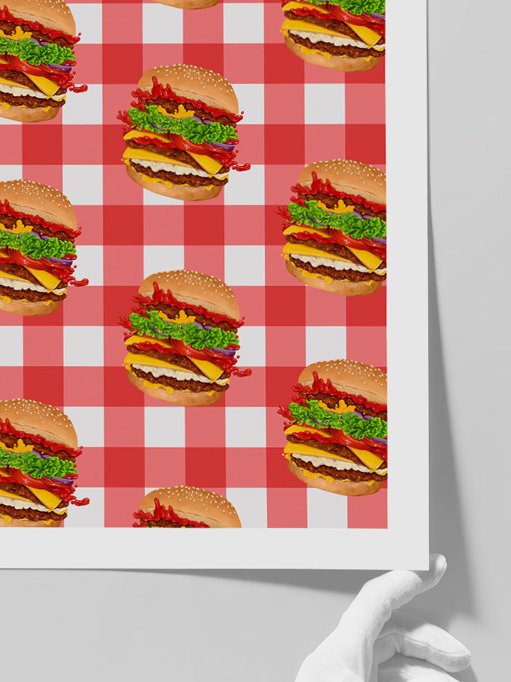 Hamburger - Art Print Poster