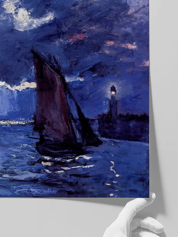 night-sea-with-boats-art-print
