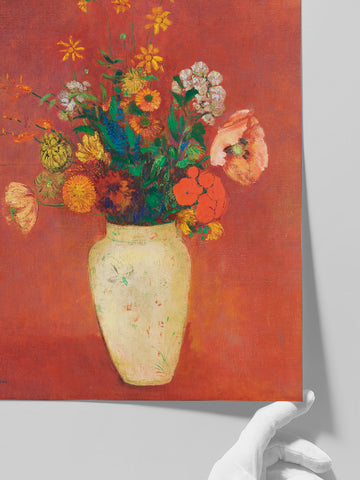 Odilon Redon Bouquet In A Chinese Vase - Art Print Odilon Redon Bouquet In A Chinese Vase - Art Print