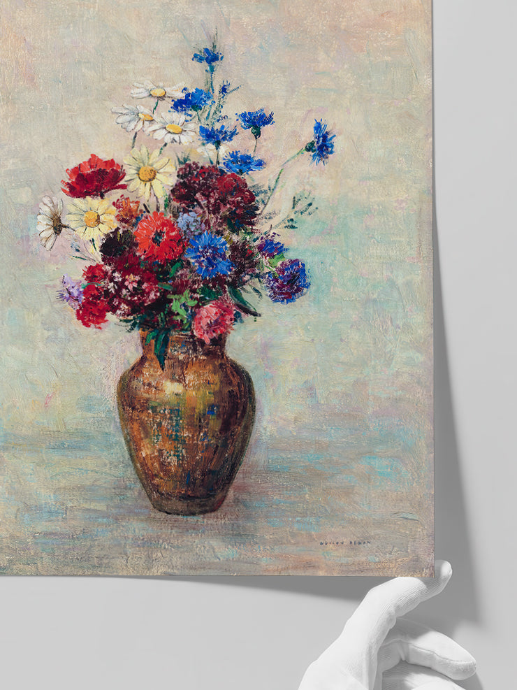 Odilon Redon Flowers In A Vase - Art Print Poster