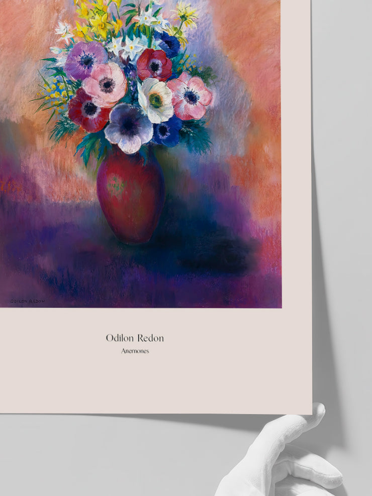 Odilon Redon Anemones - Art Print Poster