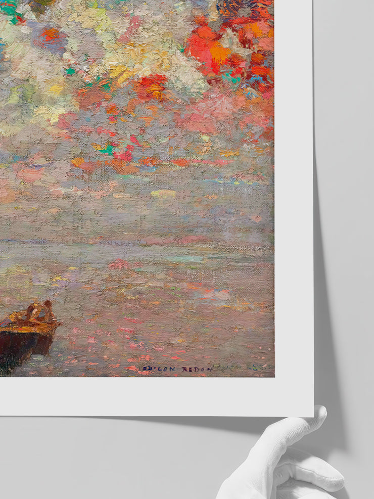 Odilon Redon La Barque aux Deux Femmes Blanches - Art Print Poster