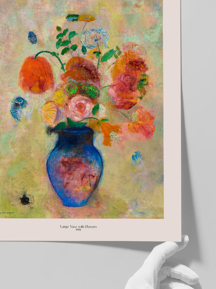 Odilon Redon Large Vase With Flowers - Art Print Poster