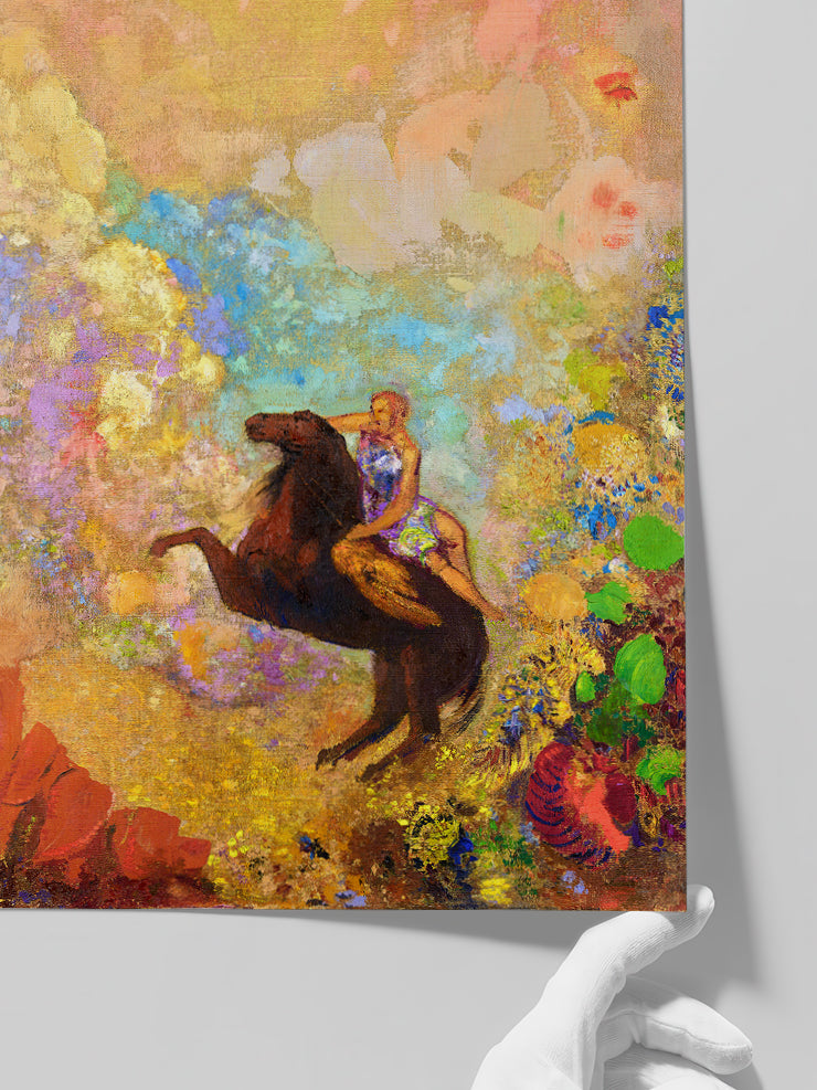 Odilon Redon Muse of Pegasus - Art Print Poster
