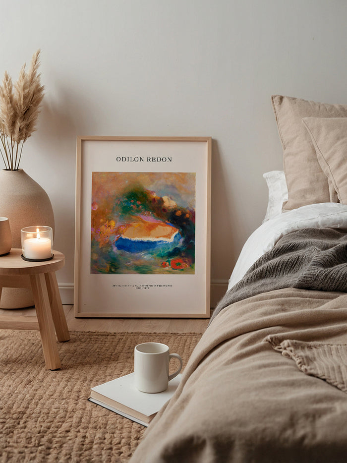 Odilon Redon Ophelia with a Blue Wimple in the Water - Art Print Poster