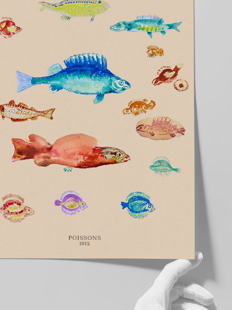 Odilon Redon Poissons - Art Print Poster