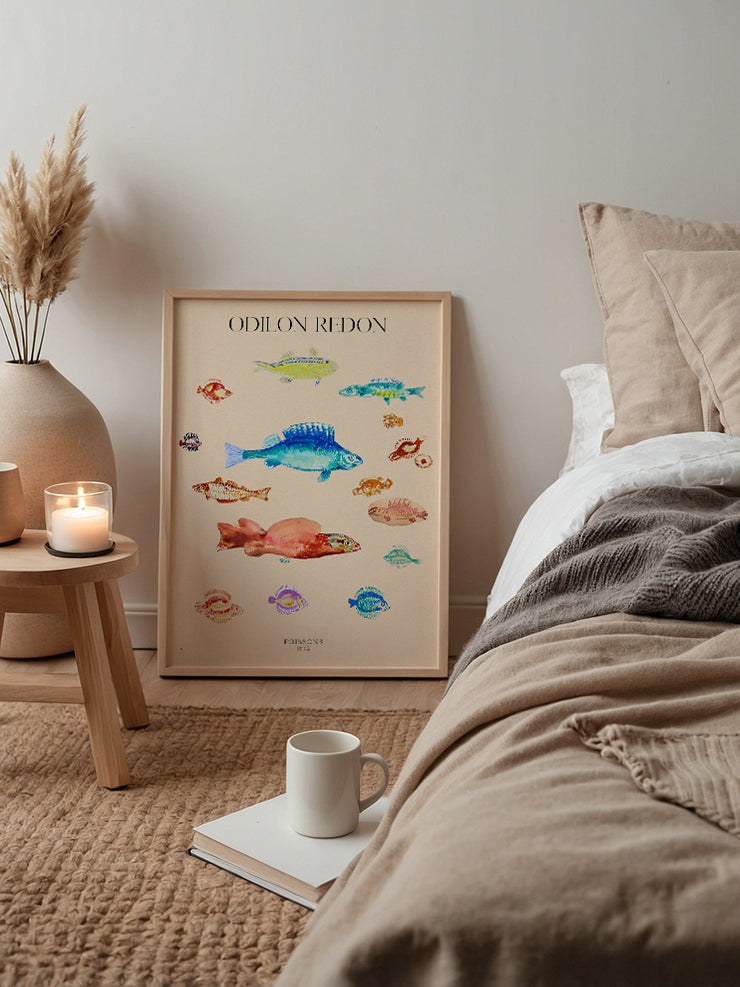 Odilon Redon Poissons - Art Print Poster