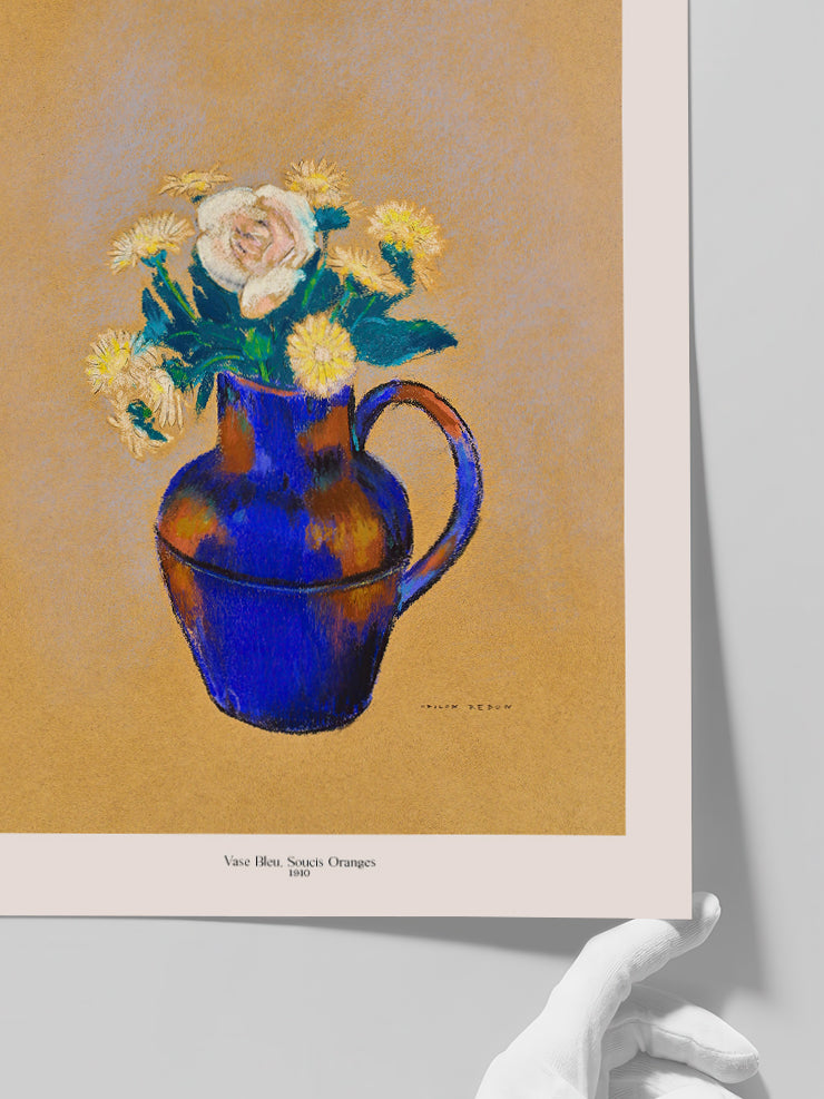 Odilon Redon Vase Bleu, Soucis Orange - Art Print Poster