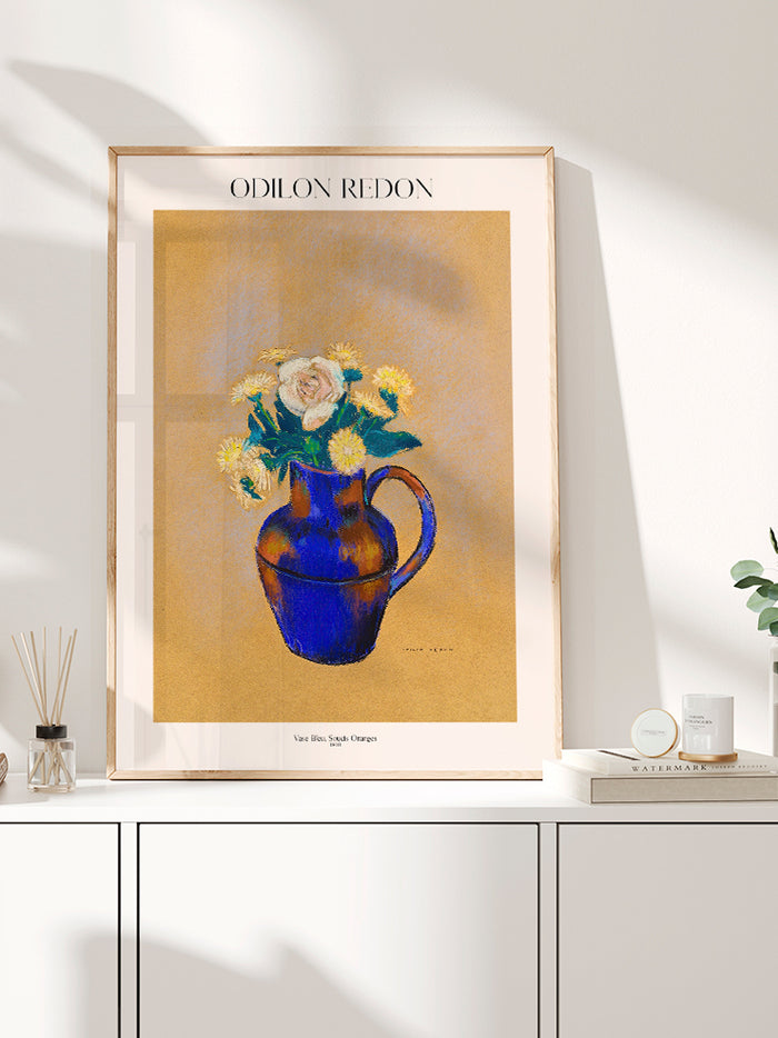 Odilon Redon Vase Bleu, Soucis Orange - Art Print Poster