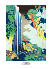 Hokusai Ono Waterfall Poster - Giclée Baskı