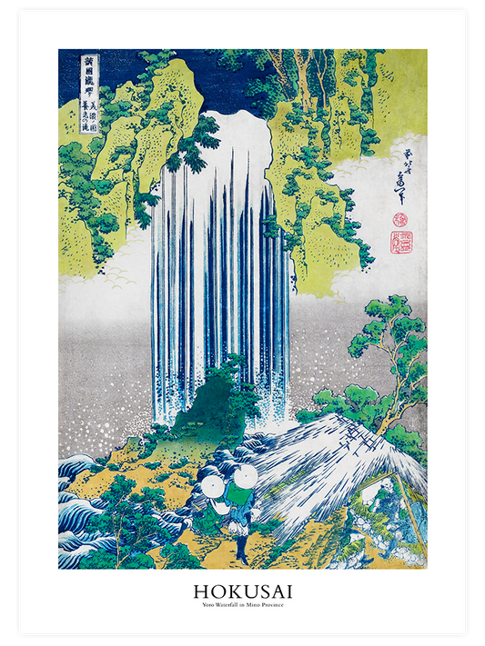 Hokusai Yoro Waterfall Poster - Giclée Baskı