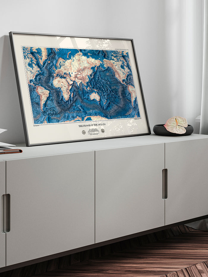 Vintage The Floor of the Oceans - Art Print Poster