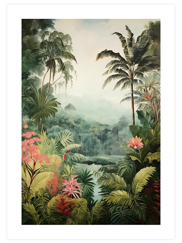 Tropikal Orman - Art Print Sanatsal Poster