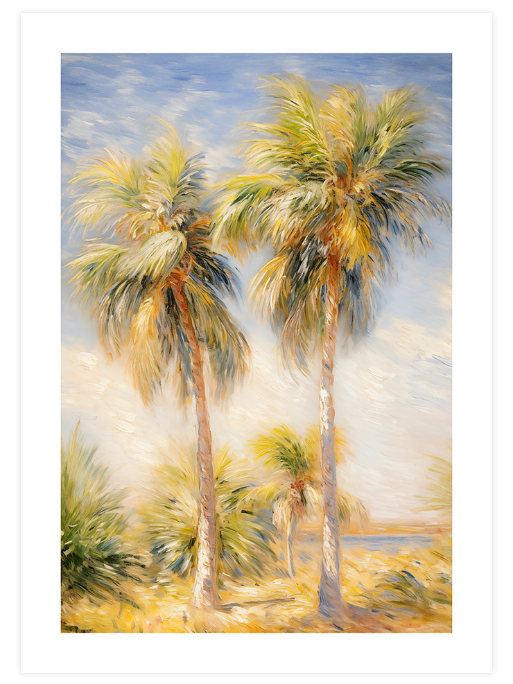 Vintage Palmiye - Art Print Sanatsal Poster