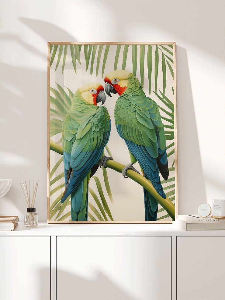 Papağan Çifti - Art Print Poster