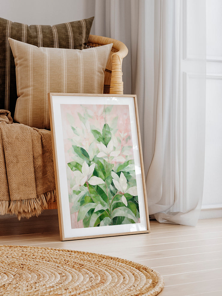 Pastel Leaves - Art Print Poster