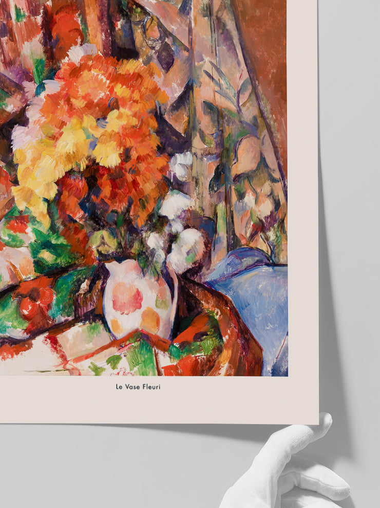 Cezanne The Flowered Vase - Art Print Poster