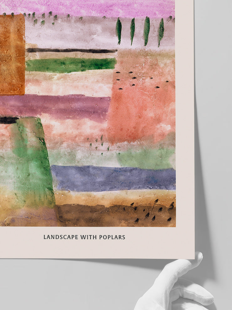 Paul Klee Landscape with Poplars - Art Print Poster