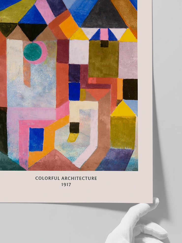Paul Klee Colorful Architecture - Art Print Poster