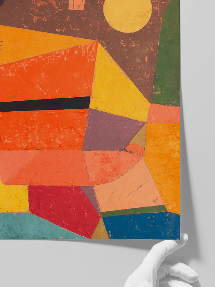 Klee Joyful Mountain Landscape - Art Print Poster