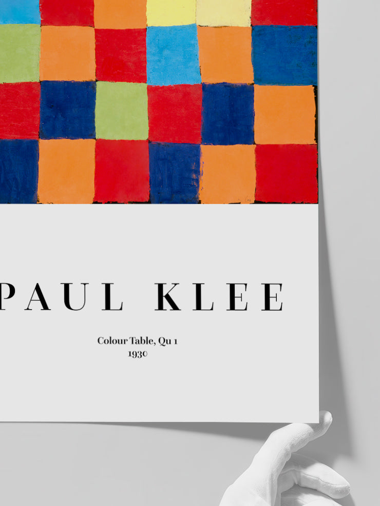 Paul Klee Colour Table Qu1 - Art Print Poster