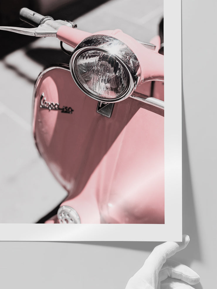 Pink Vespa - Art Print Poster