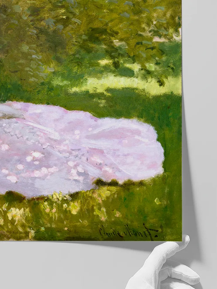 Monet’nin yumuşak ışıklı bahçe sahnesi.