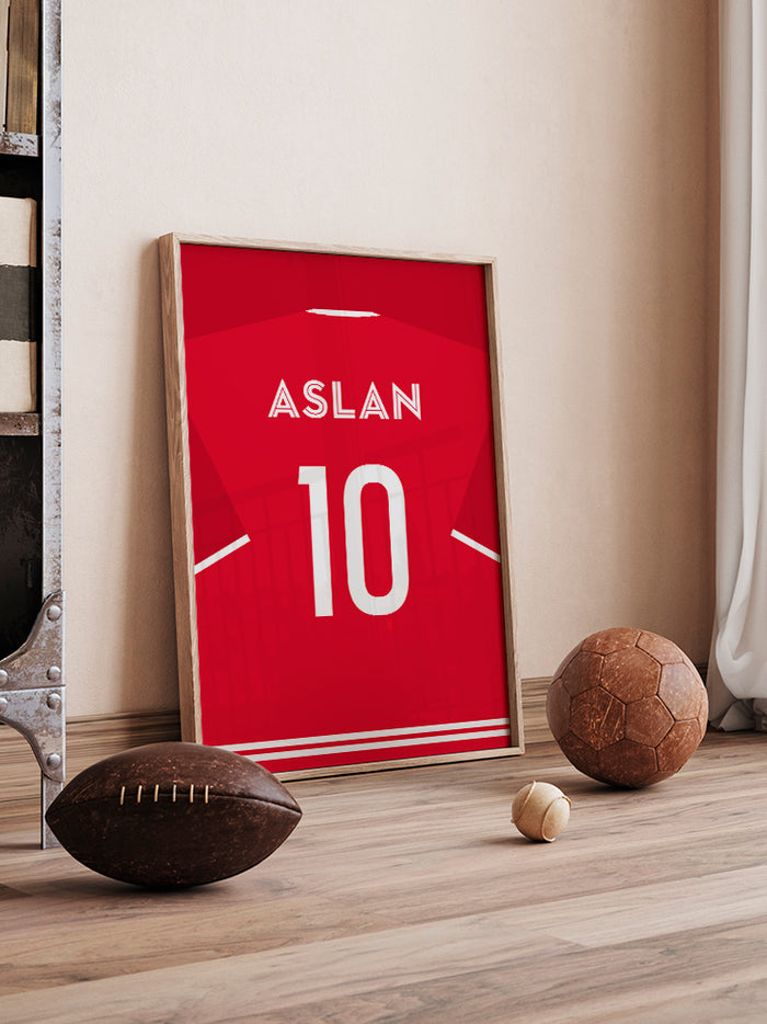 Futbol Forması Tek Renk Kişiye Özel - Art Print Poster