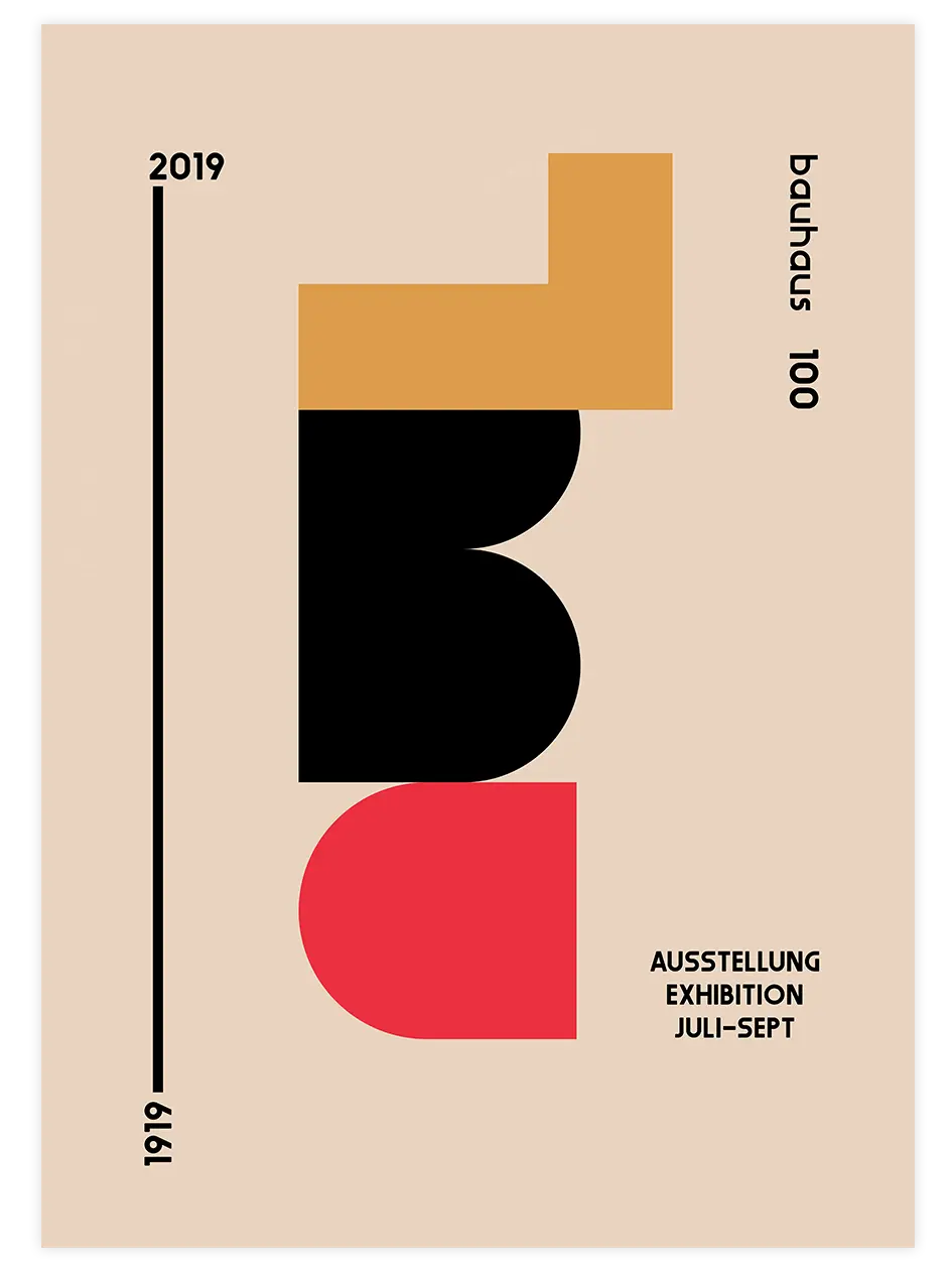 Bauhaus 100 Afiş - Art Print Ünlü Ressamlar Poster
