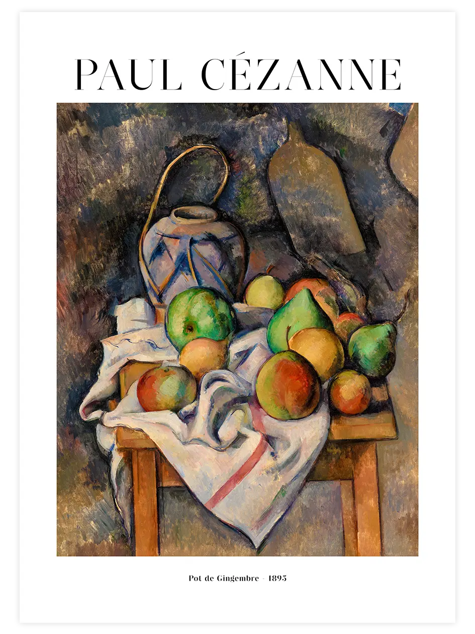 Cezanne Ginger Jar - Art Print Ünlü Ressamlar Poster