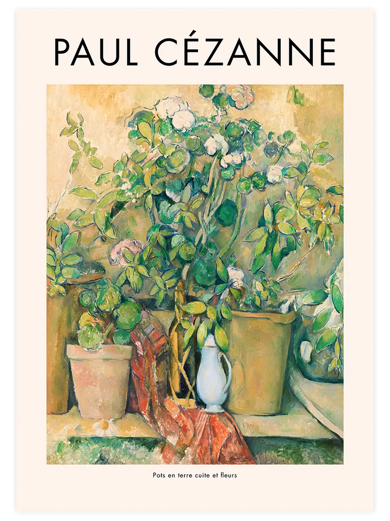 Cezanne Potted Plants - Art Print Ünlü Ressamlar Poster