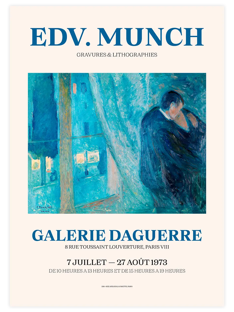 Edvard Munch Afiş N4 - Art Print Ünlü Ressamlar Poster