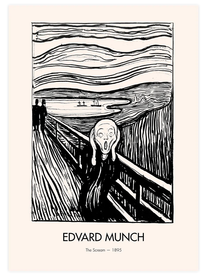 Edvard Munch Scream (Çığlık) - Art Print Ünlü Ressamlar Poster