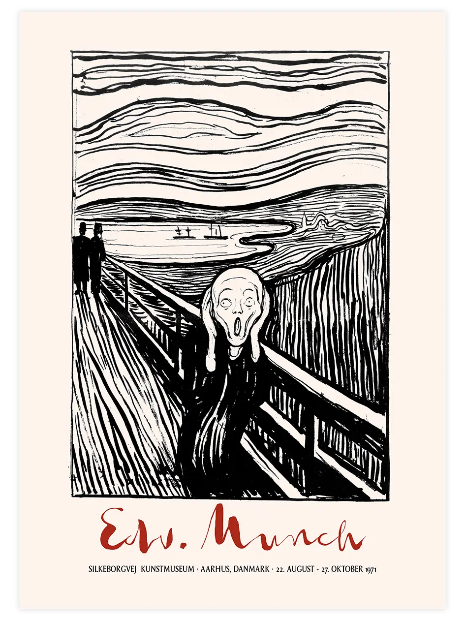 Edvard Munch Afiş Scream (Çığlık) - Art Print Ünlü Ressamlar Poster
